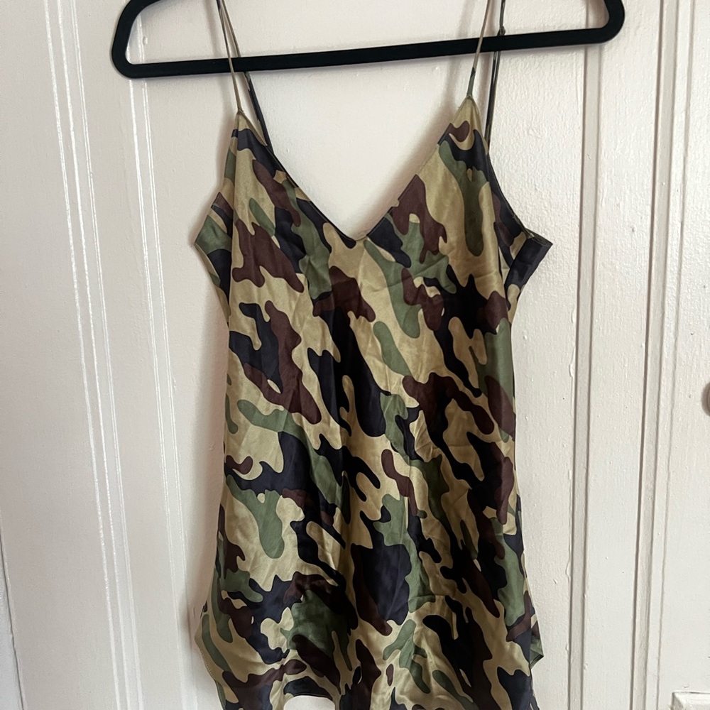 Nili Lotan Camouflage Pattern top